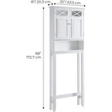 Dawson Wooden Space Saver with Cross Molding and 2 Doors