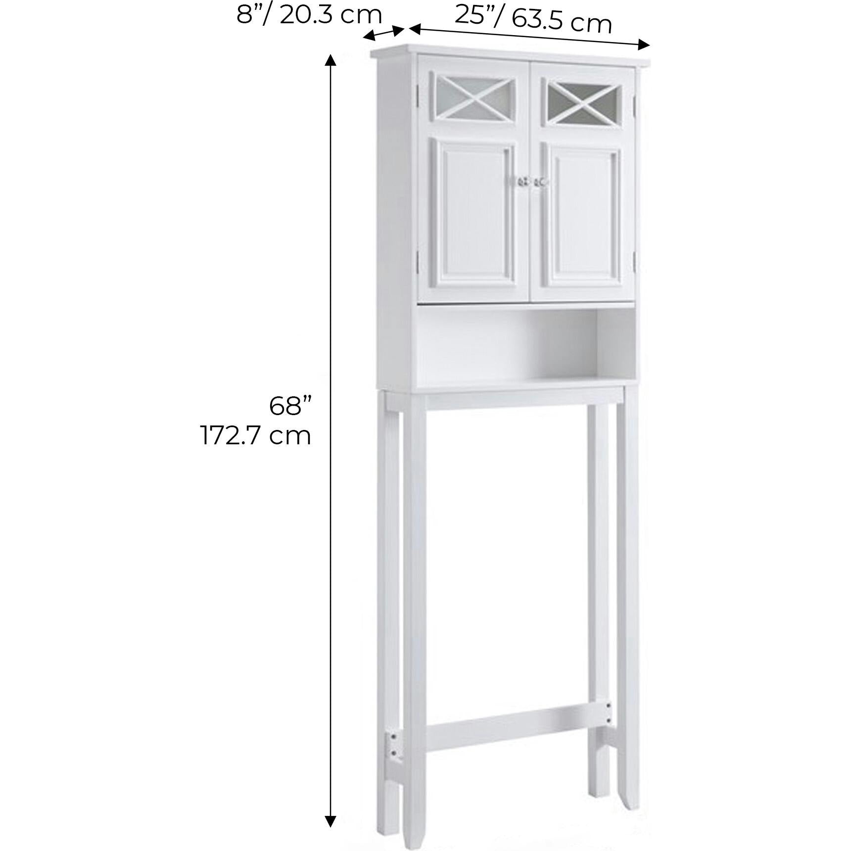 Dawson Wooden Space Saver with Cross Molding and 2 Doors