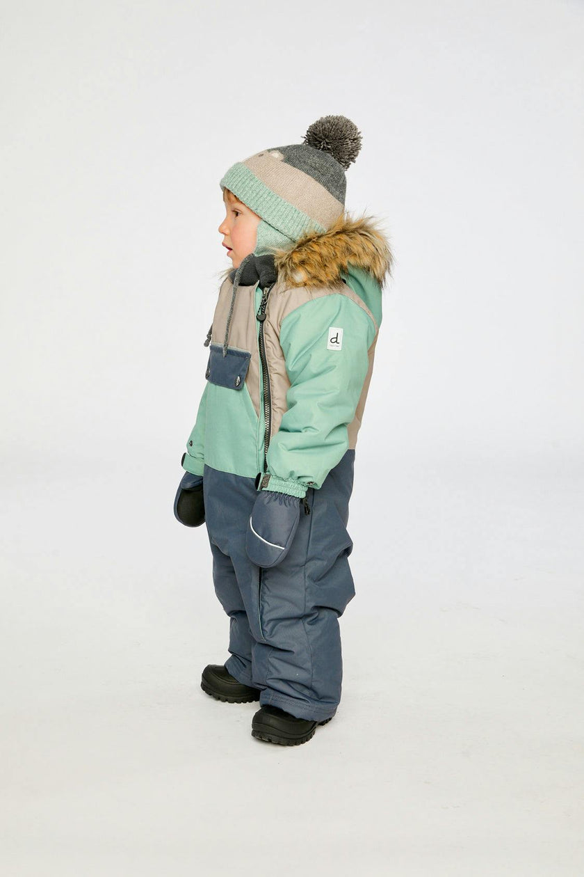 Baby One Piece Snowsuit Adapted For Car Seats Cool Dark Grey