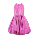 Metallic Bow Bubble Dress