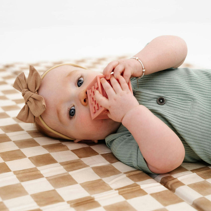 Checker Toffee Organic Cotton Mat