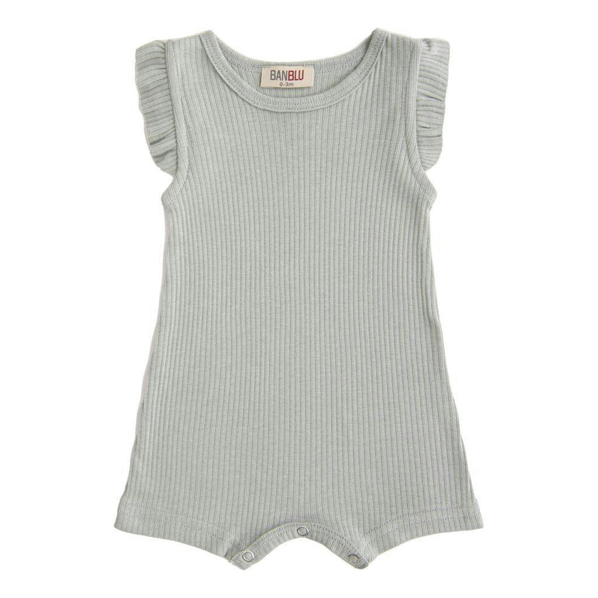 Green Sage Ruffle Modal Shortie