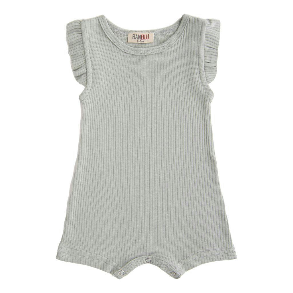 Green Sage Ruffle Modal Shortie