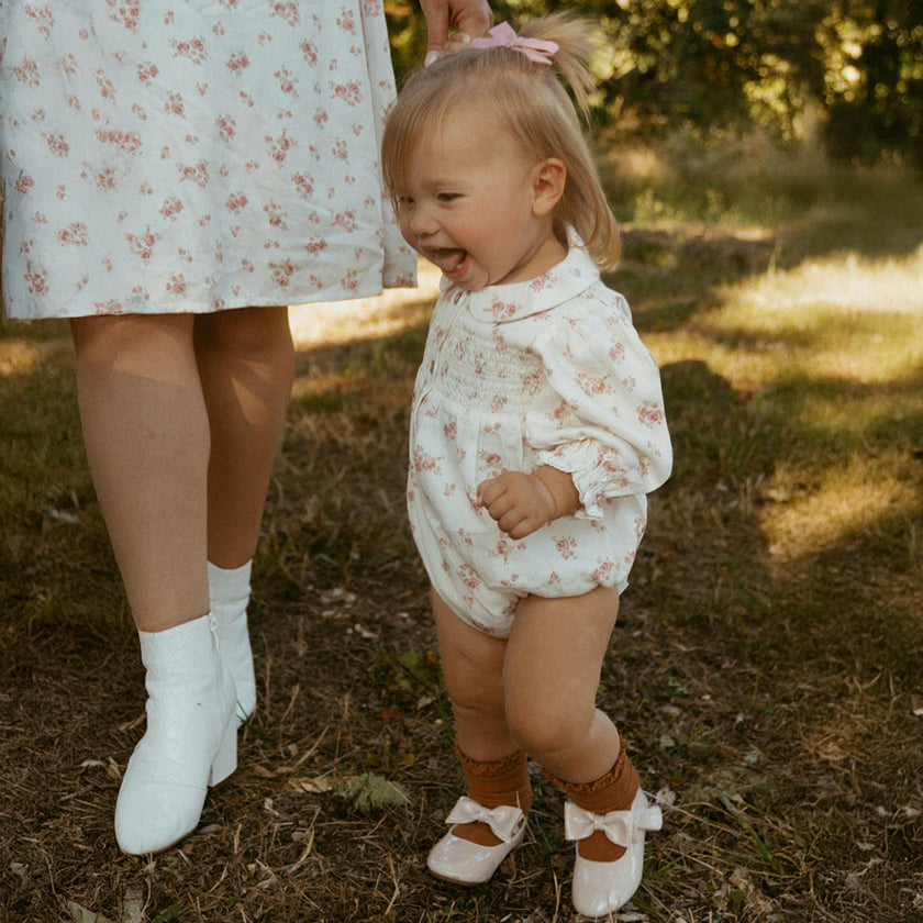 Organic Smocked Bubble Romper