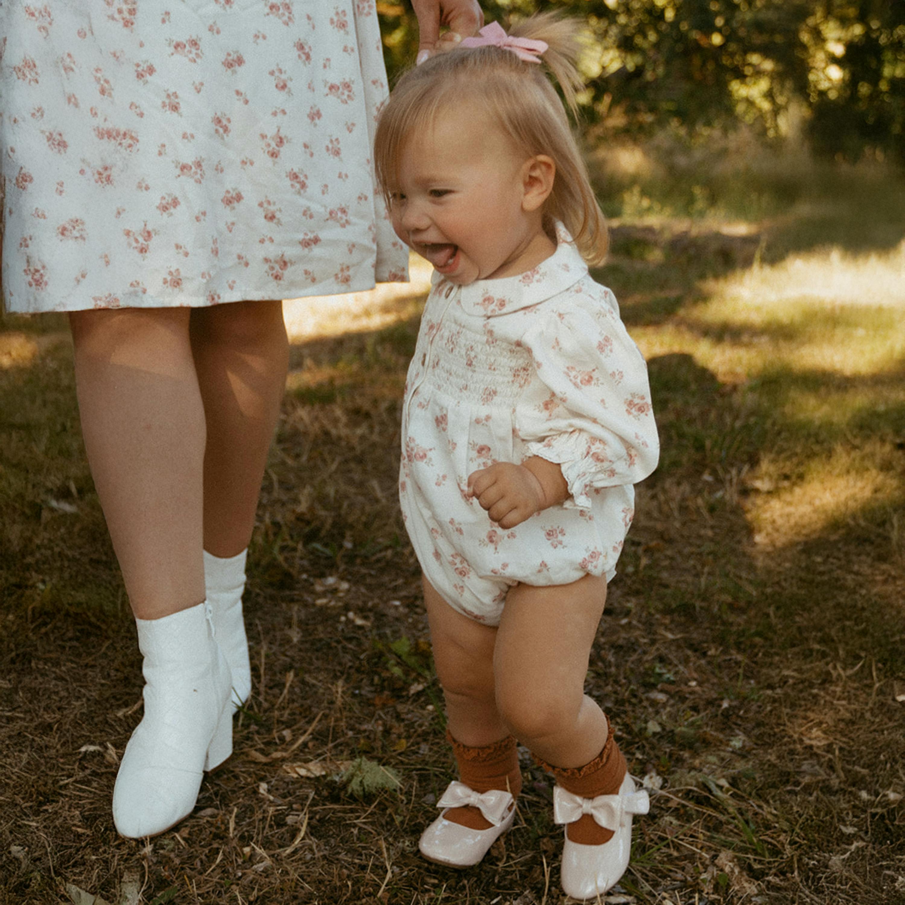 Organic Smocked Bubble Romper