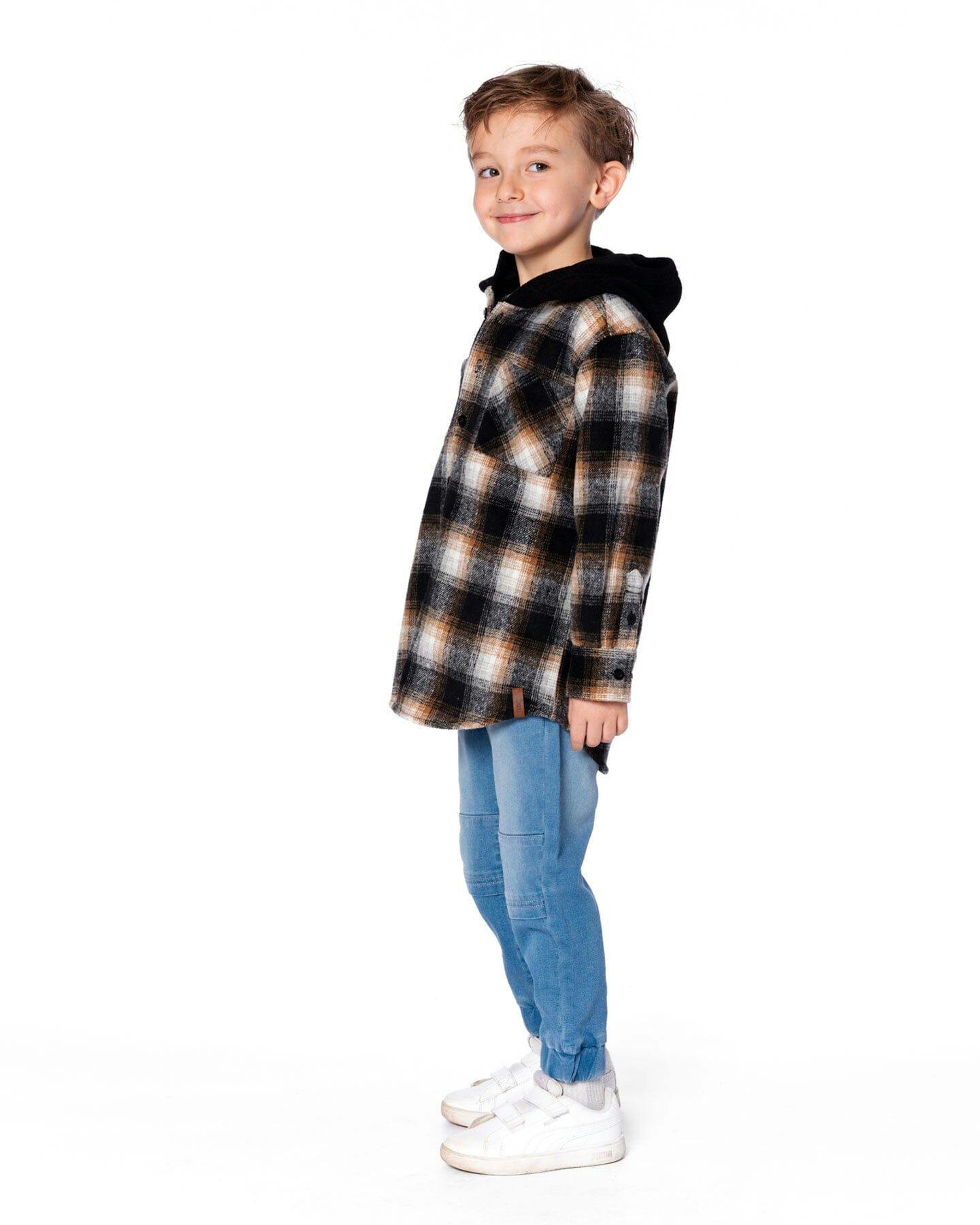 Hooded Polar Fleece Overshirt with Hood