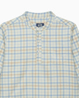 Baby Oscar Shirt in Pale Blue/Oatmeal Check