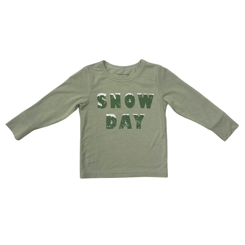 Boys Long Sleeve Tee in Snow Day
