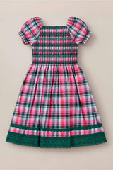 Teen Sunday Best Dress in Vibrant Plaid