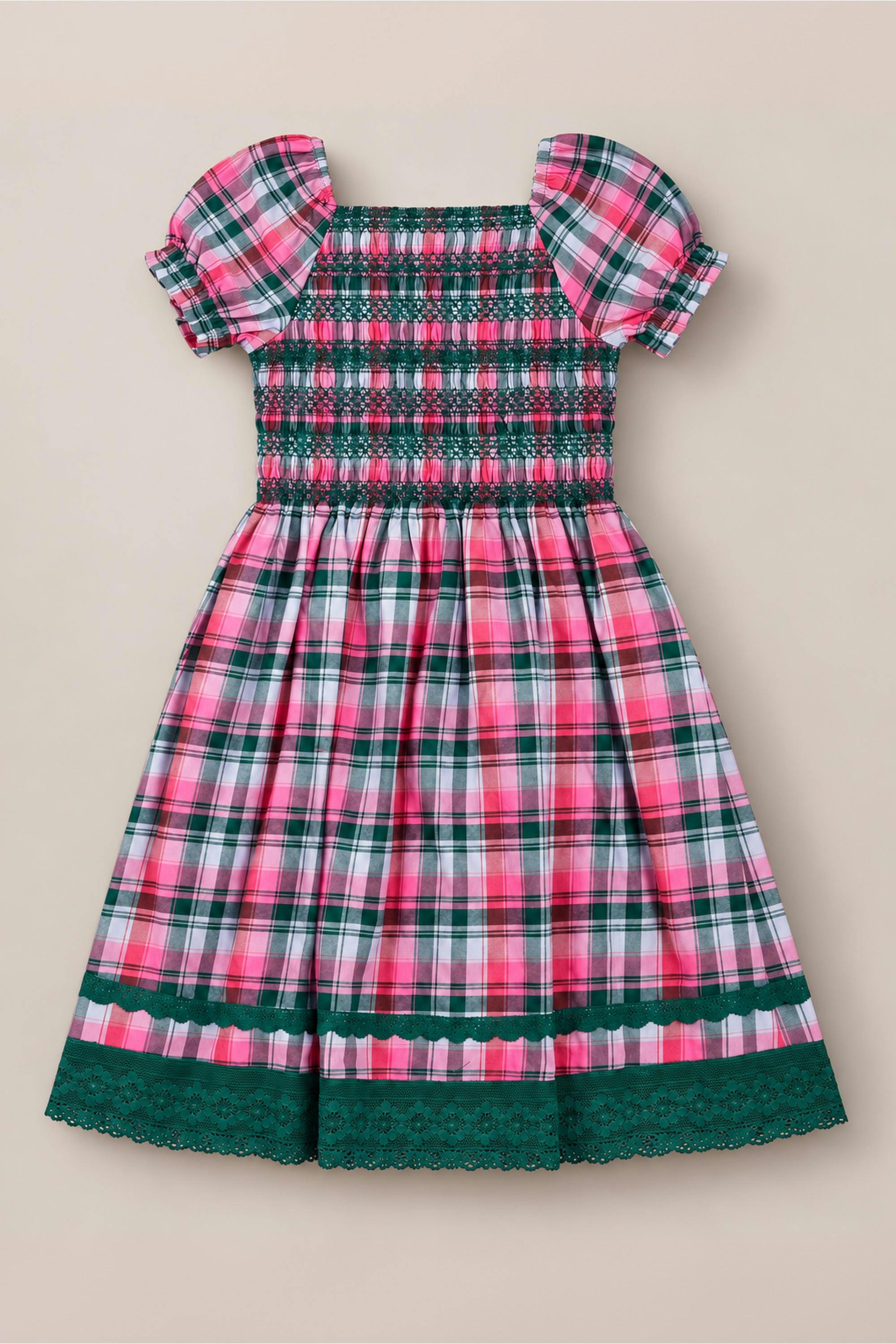 Teen Sunday Best Dress in Vibrant Plaid