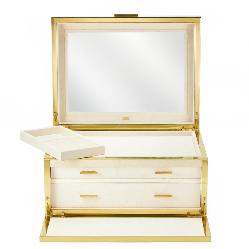 Luxe Shagreen Jewelry Box