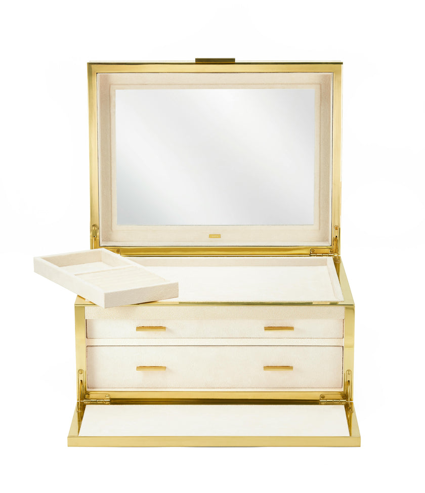 Luxe Shagreen Jewelry Box