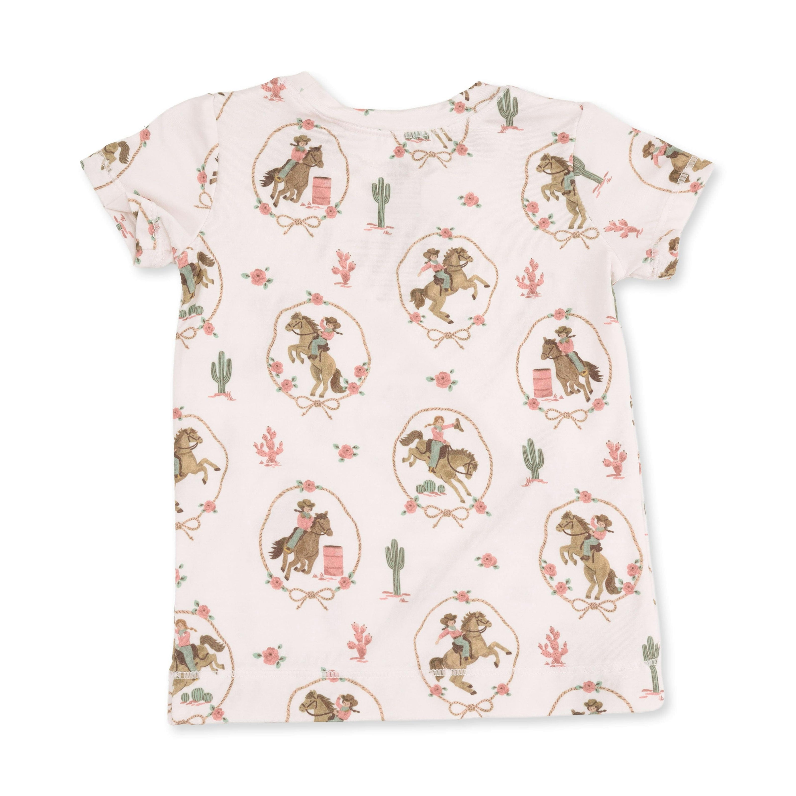 Cowgirl Cameos - Short Sleeve Loungewear Set