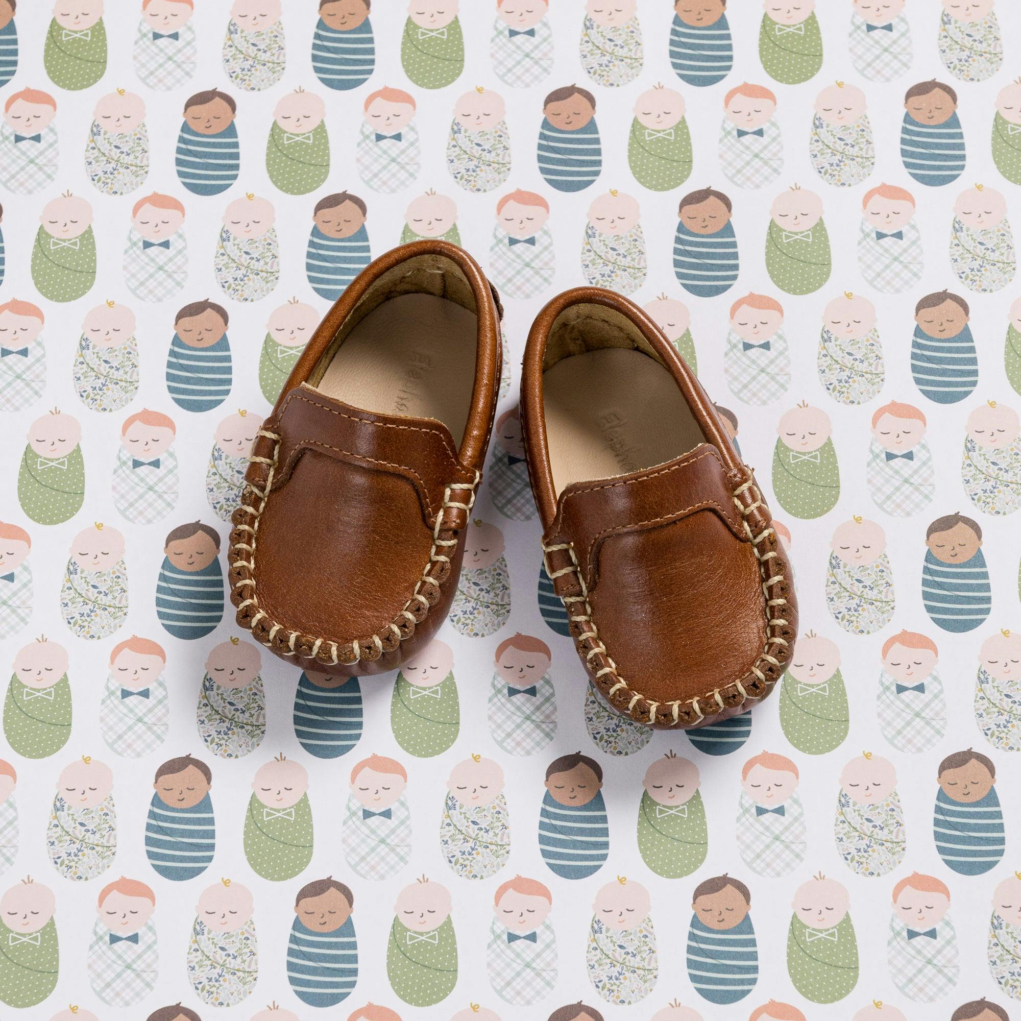 Moccasin Baby | Natural Brown Leather