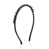 Black Beaded Edge Headband