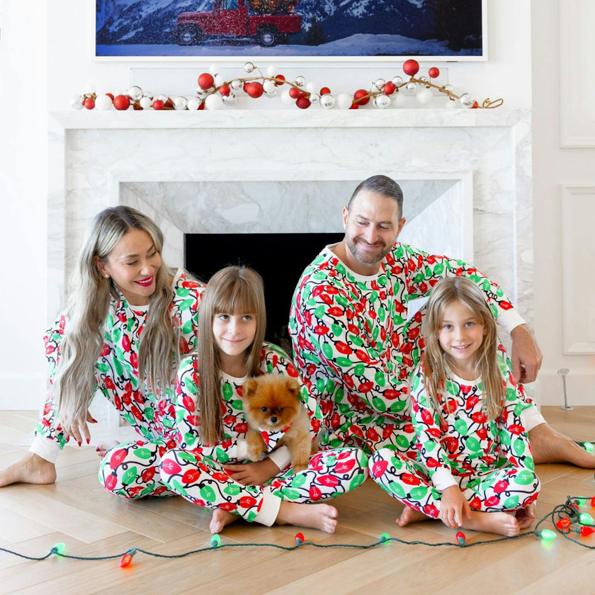 Organic Kids Pajamas - Holiday Lights
