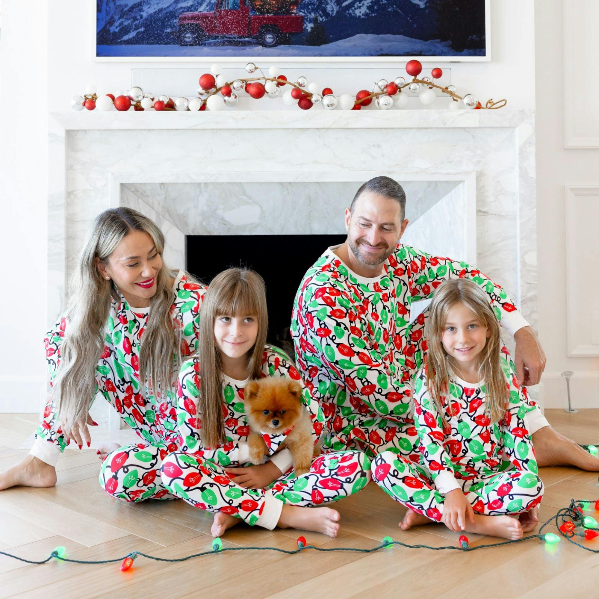 Organic Kids Pajamas - Holiday Lights
