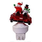 Kurt Adler Snowman & Santa With Car LED Night Light