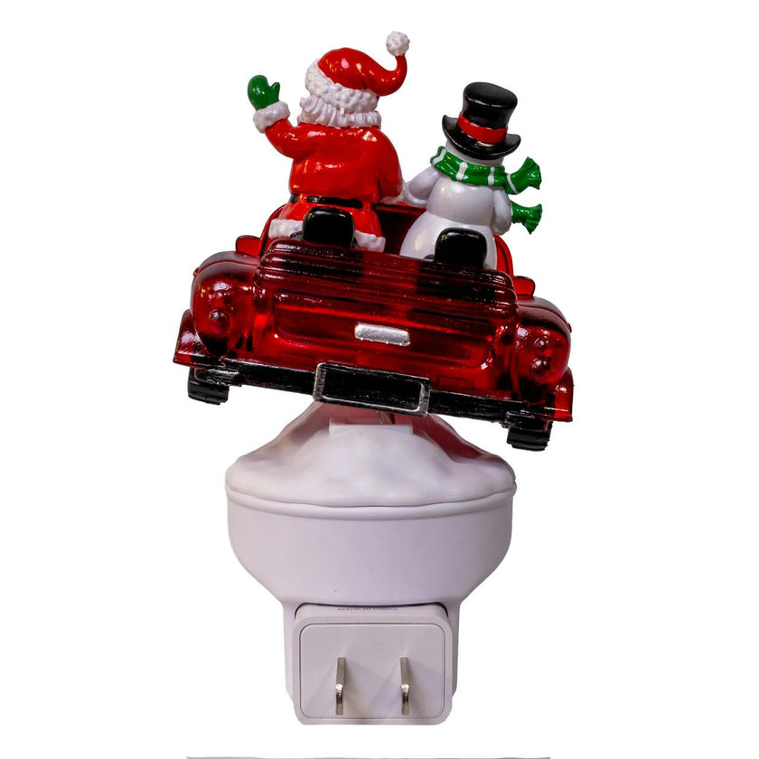 Kurt Adler Snowman & Santa With Car LED Night Light