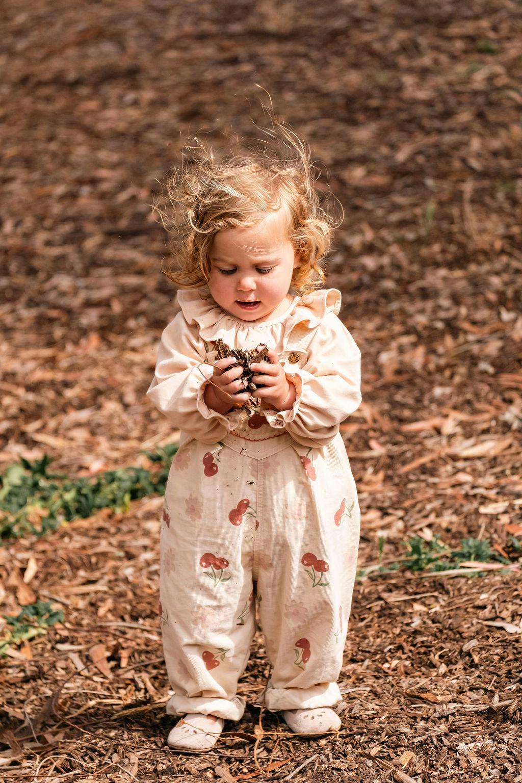 Overall Romper in Cherry Bloom