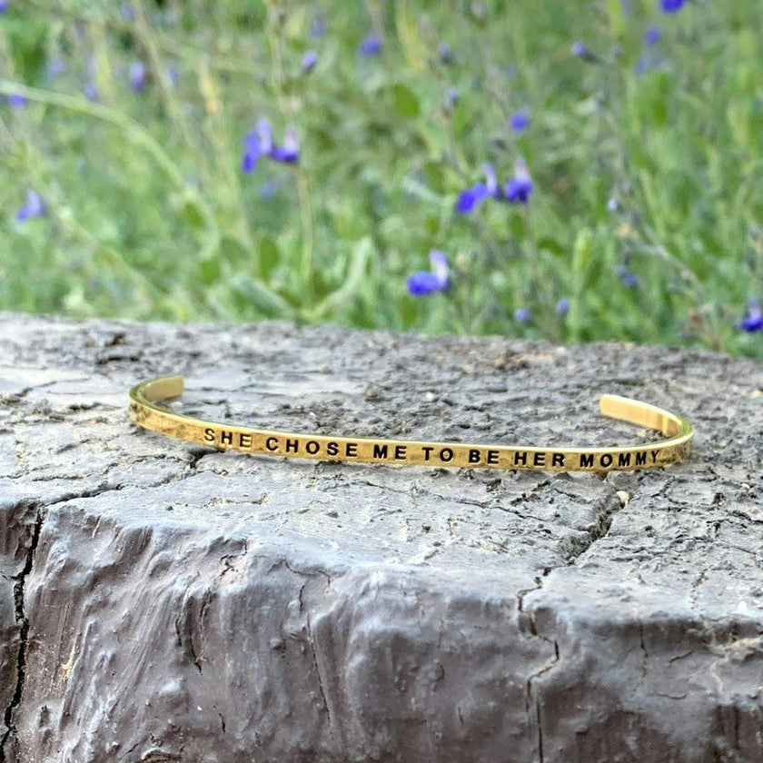 Women's "He Chose Me to Be His Mommy" Bracelet