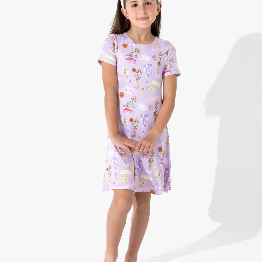Lola Bunny Bamboo Girls' Short Sleeve Dress