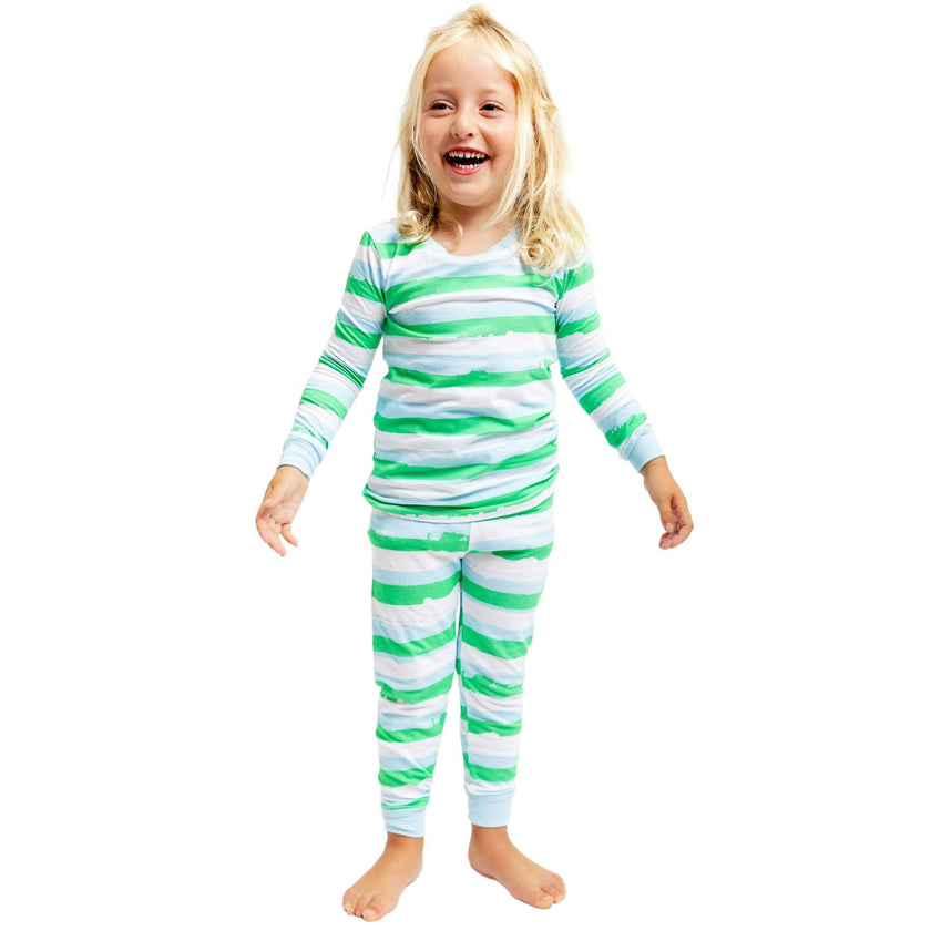 Kids Drawbertson Wild Stripes Long PJ Set