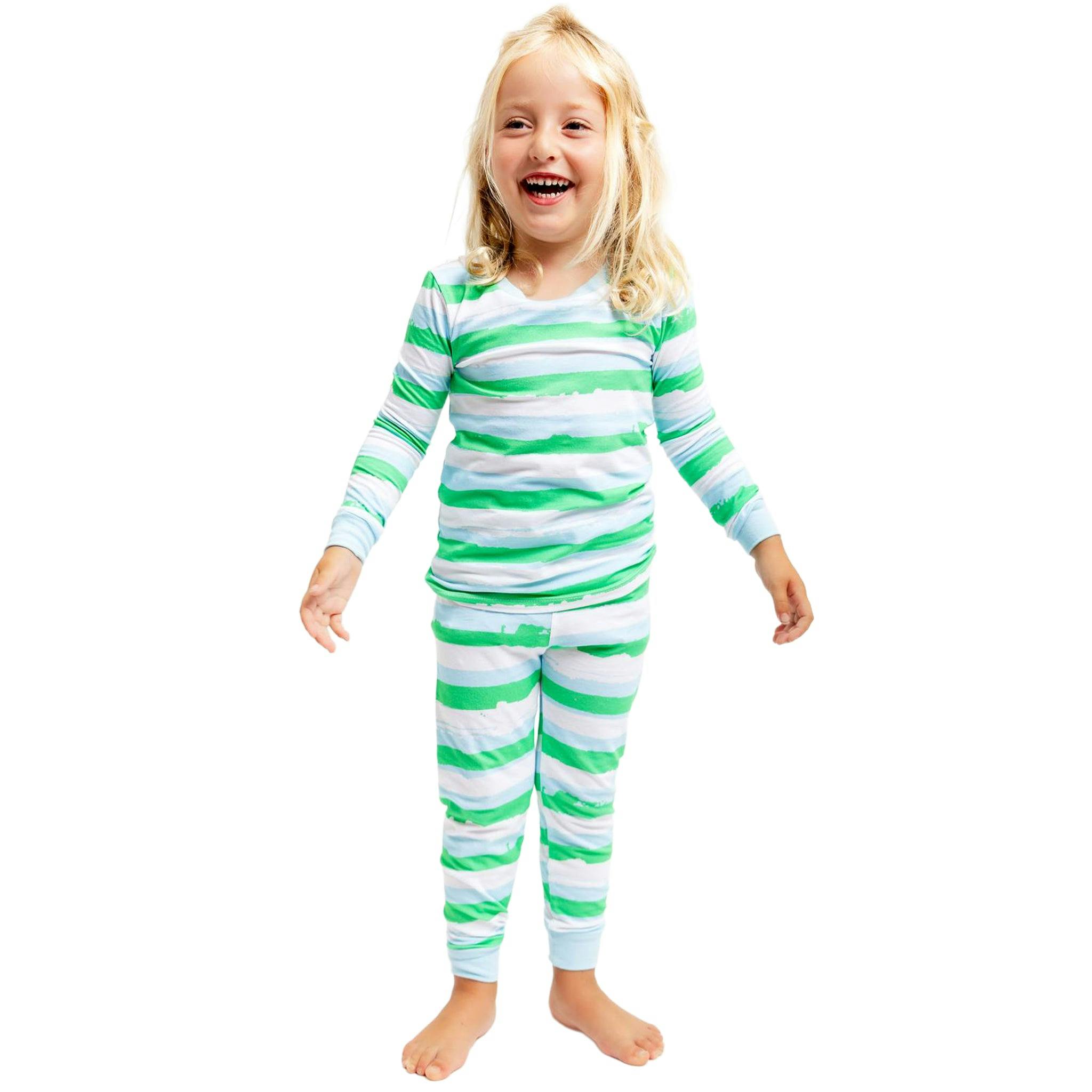 Kids Drawbertson Wild Stripes Long PJ Set