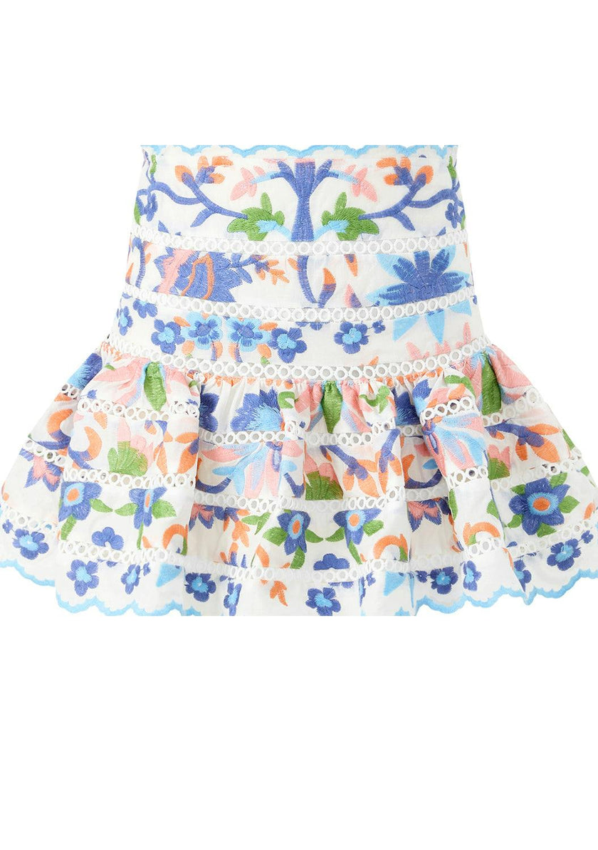 Sarah Embroidered Mini Skirt