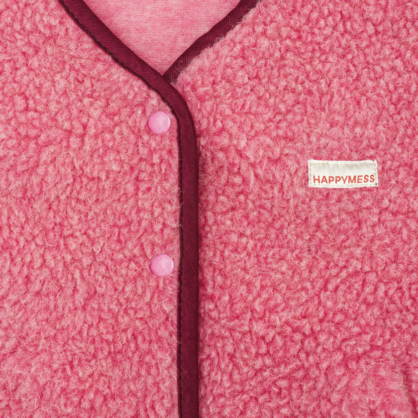 adult merino wool vest - dusty pink