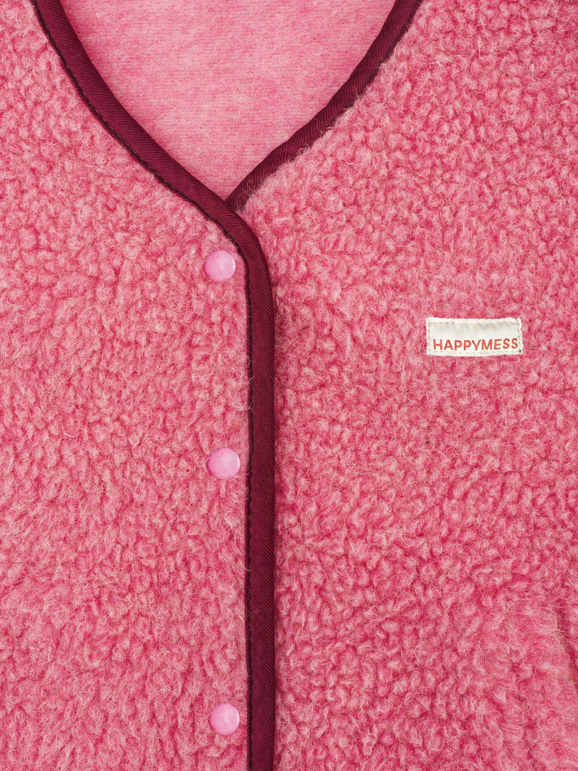 adult merino wool vest - dusty pink