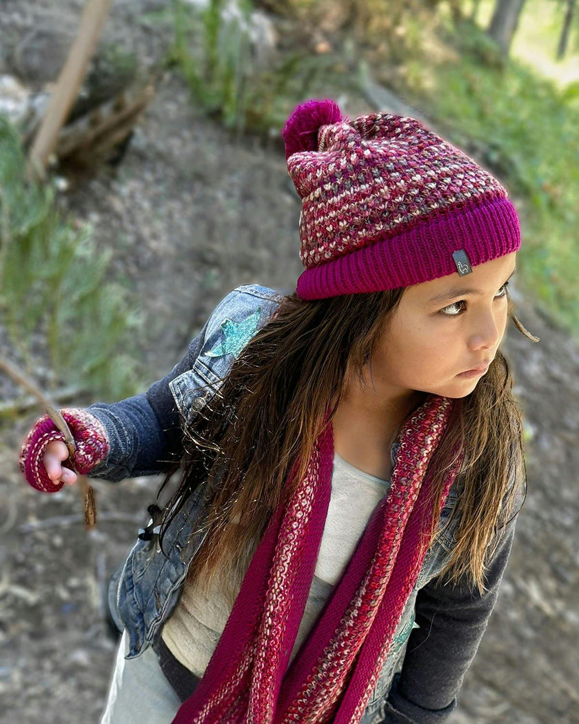 Kids Speckle Pom Pom Beanie