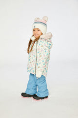 Baby Two Piece Snowsuit White With Floral Print