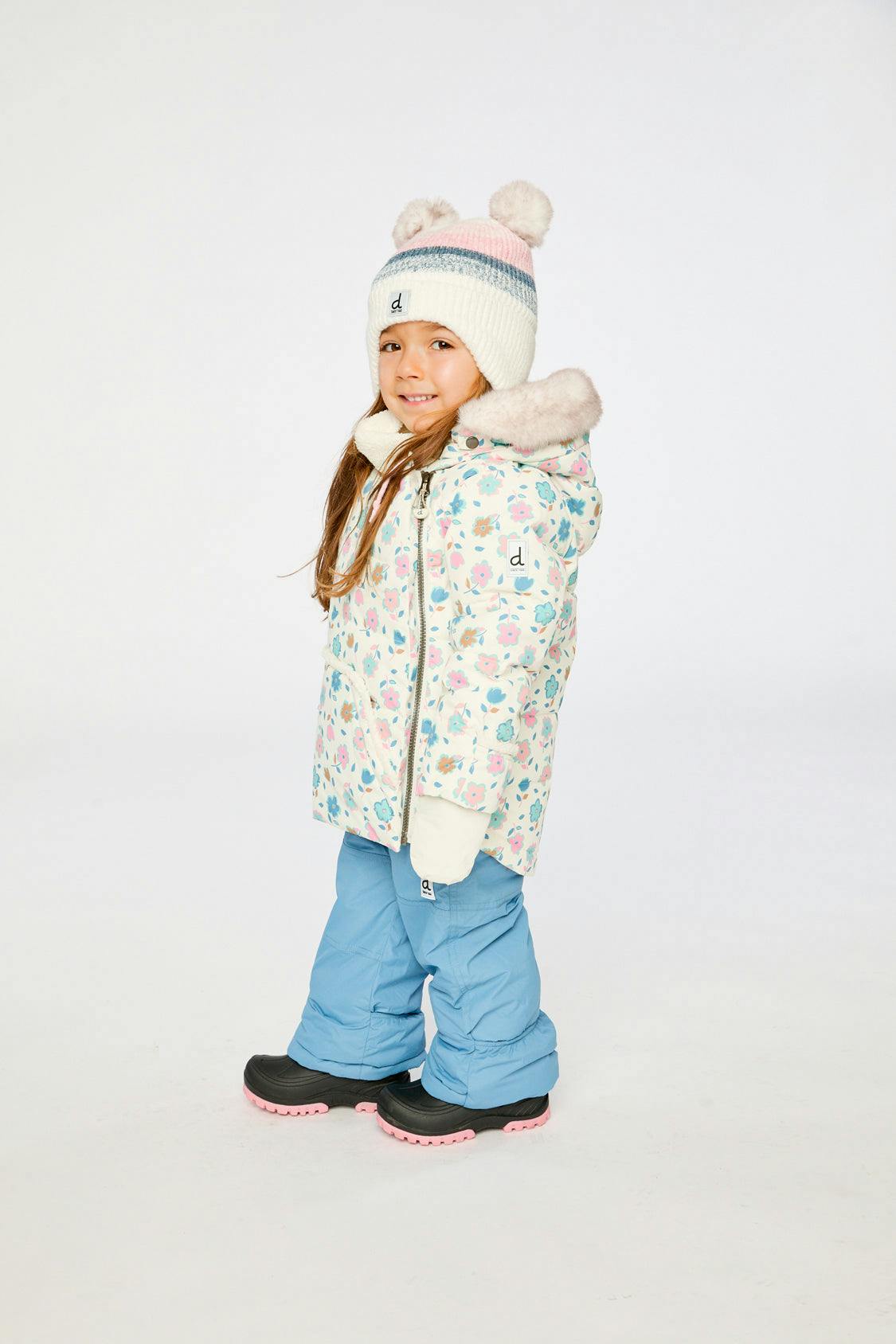 Baby Two Piece Snowsuit White With Floral Print