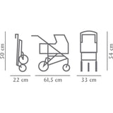 Gotz 3‑Wheel Doll Buggy "Happy Flower" – Compact Flower‑Print Doll Stroller with Sunshade