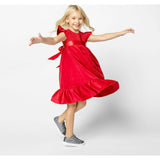 Poppy Smocked Velvet Girls Party Dress