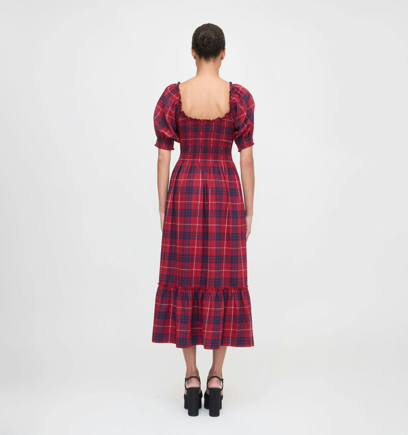 The Louisa Nap Dress - Cherry Tartan