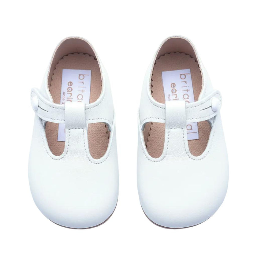 Alex British Pre-Walker Baby Shoes - White