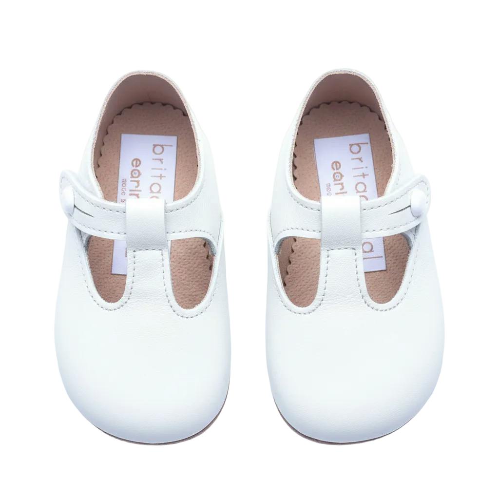 Alex British Pre-Walker Baby Shoes - White