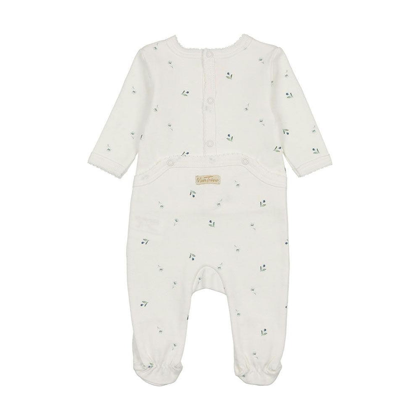 Plush Print Footie & Hat Set