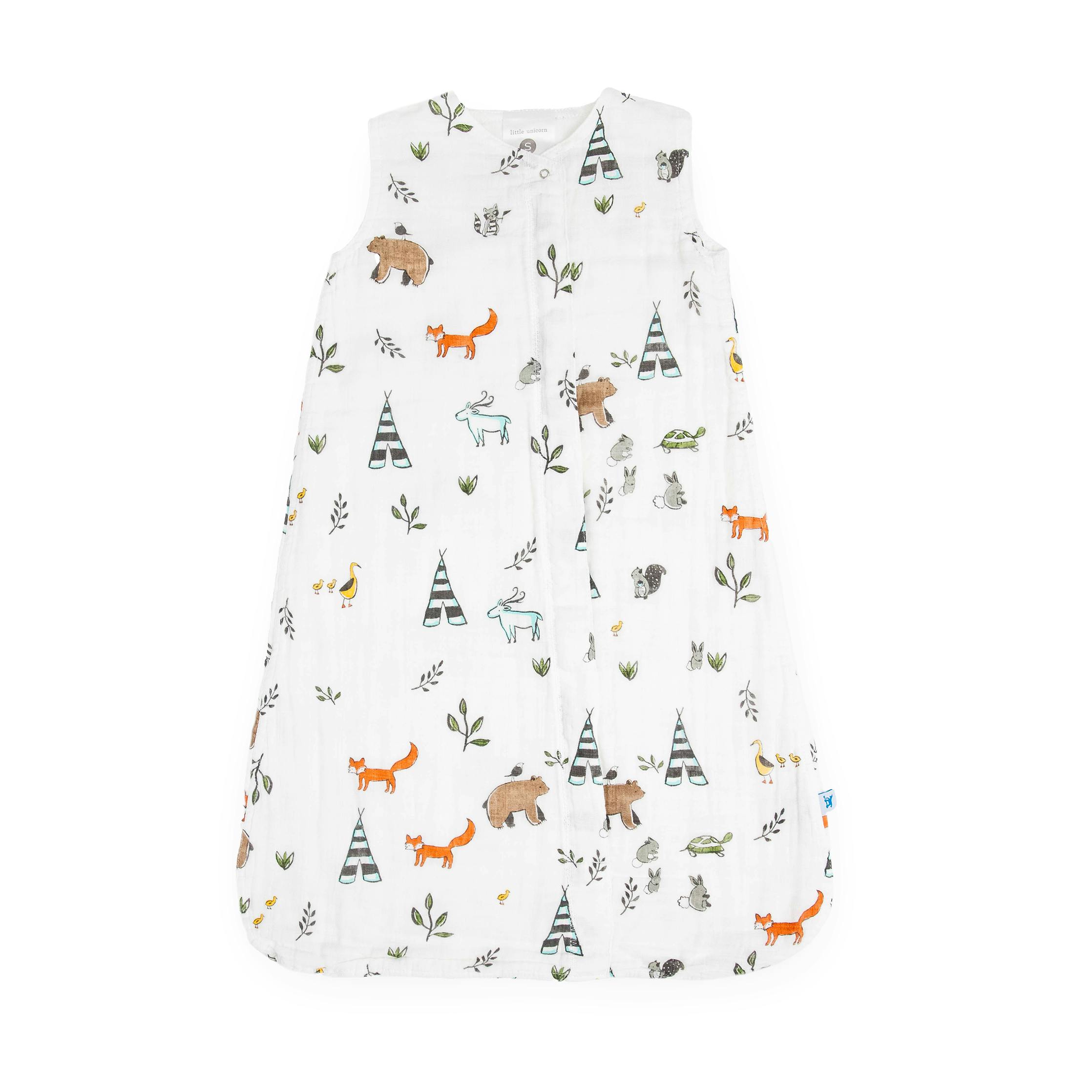 Cotton Muslin Sleep Bag - Forest Friends