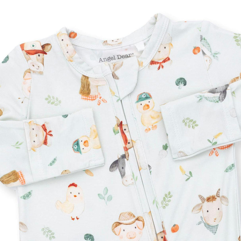 Baby Farm Faces - 2 Way Zipper Footie