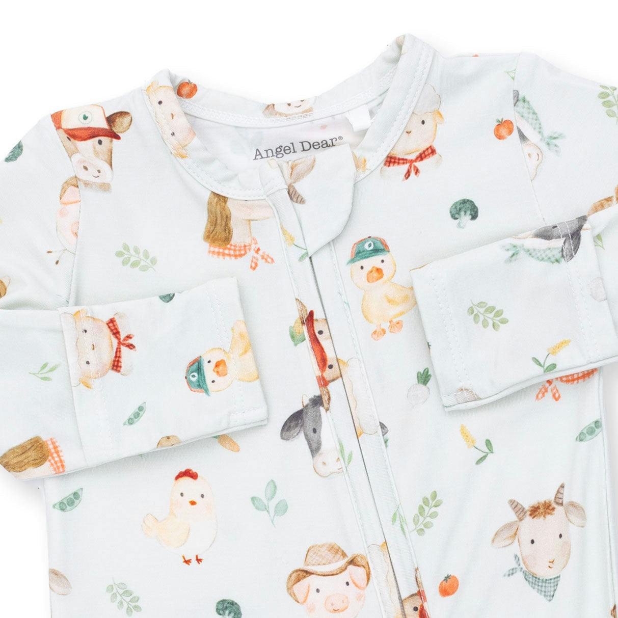 Baby Farm Faces - 2 Way Zipper Footie
