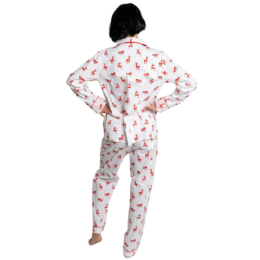 Women's Reindeer Red Long PJ Set