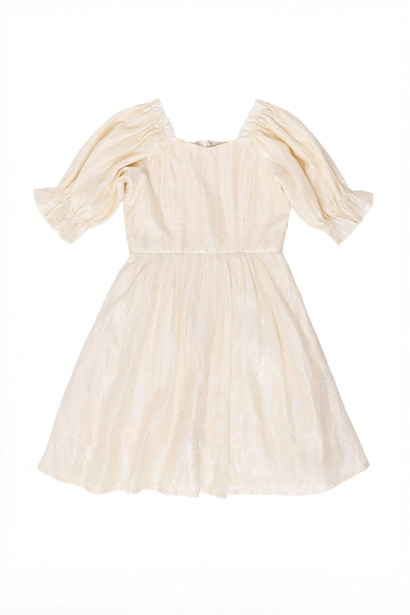 Mini Tindra Dress in Cream Sequin