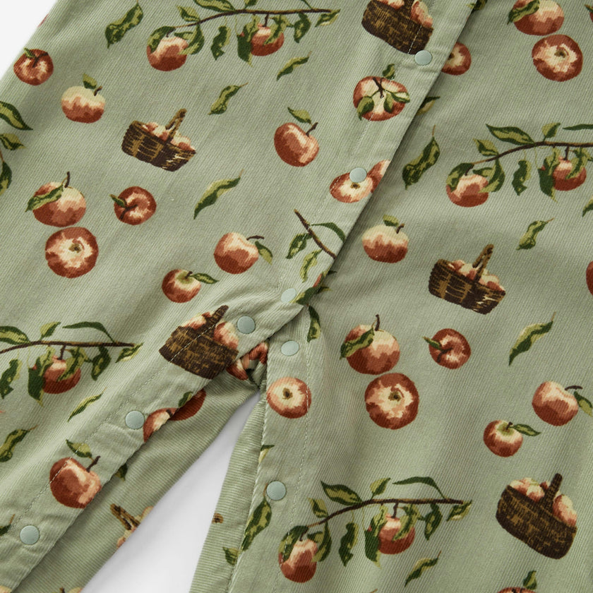 Apple Orchard Corduroy Ruffle Snap Jumper