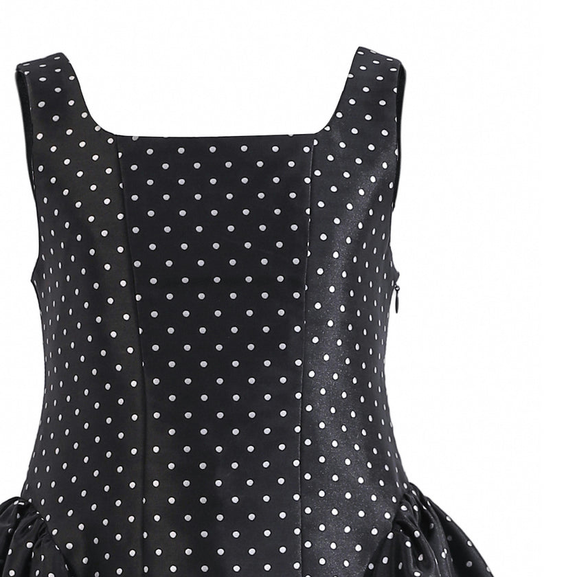 Black Vivienne Polka Dot Dress