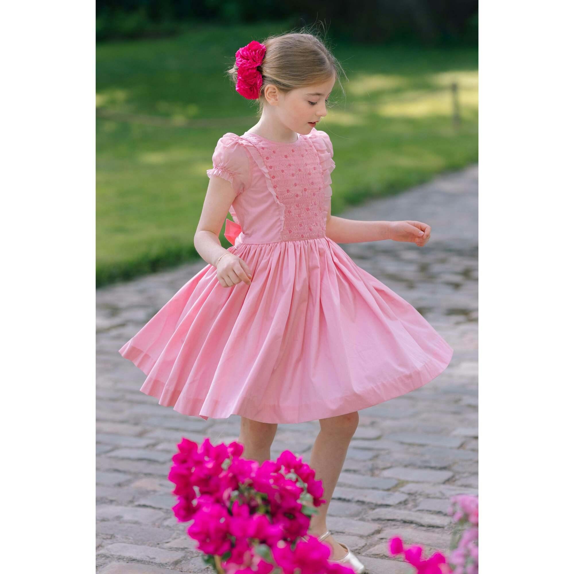 Camelia Pink Organza Sleeve Dress