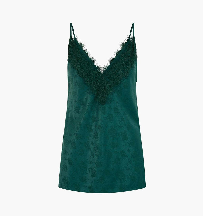 The Sylvane Top - Jadeite Floral Jacquard