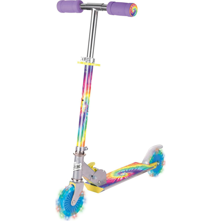 Ozbozz Tie Dye Foldalbe Scooter - Light UP Wheels